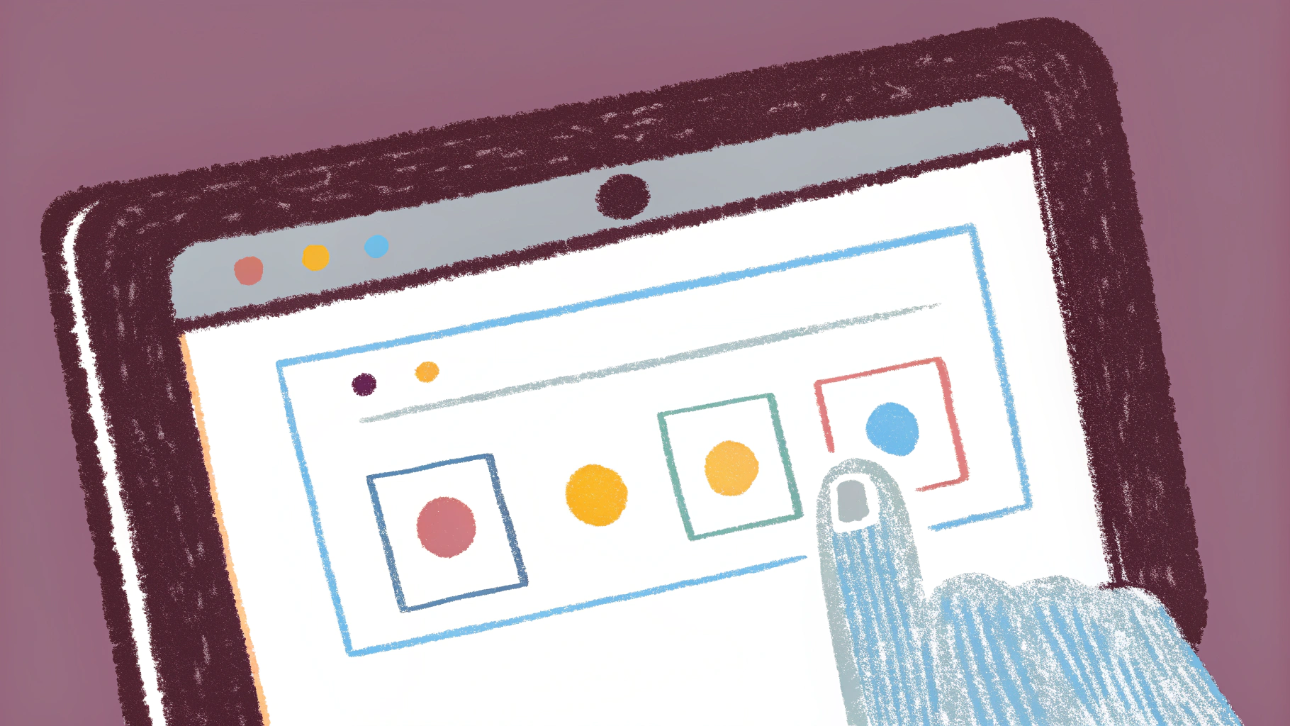 Hand reaching for device screen with colorful interface representing the digital touch points and instant connection signals that keep long distance partners feeling close throughout the day