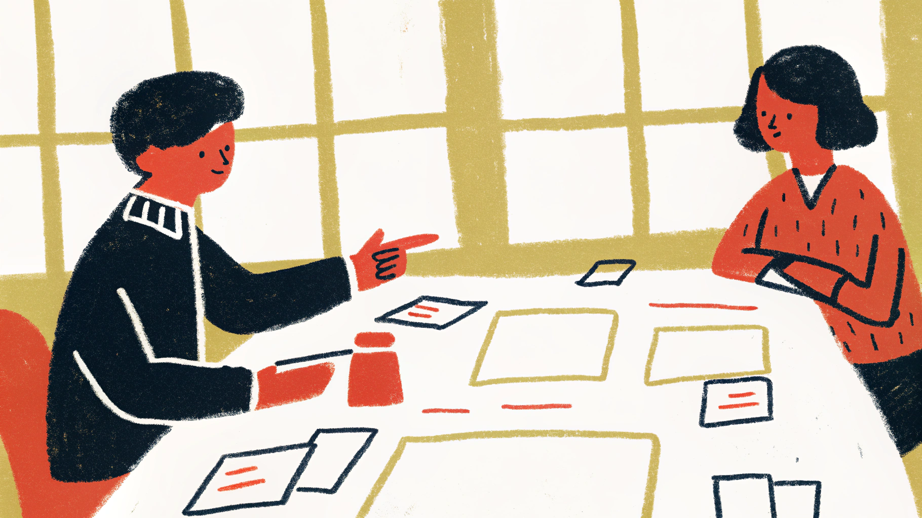 Two people collaborating and planning their future together, working as a team on shared goals and timelines