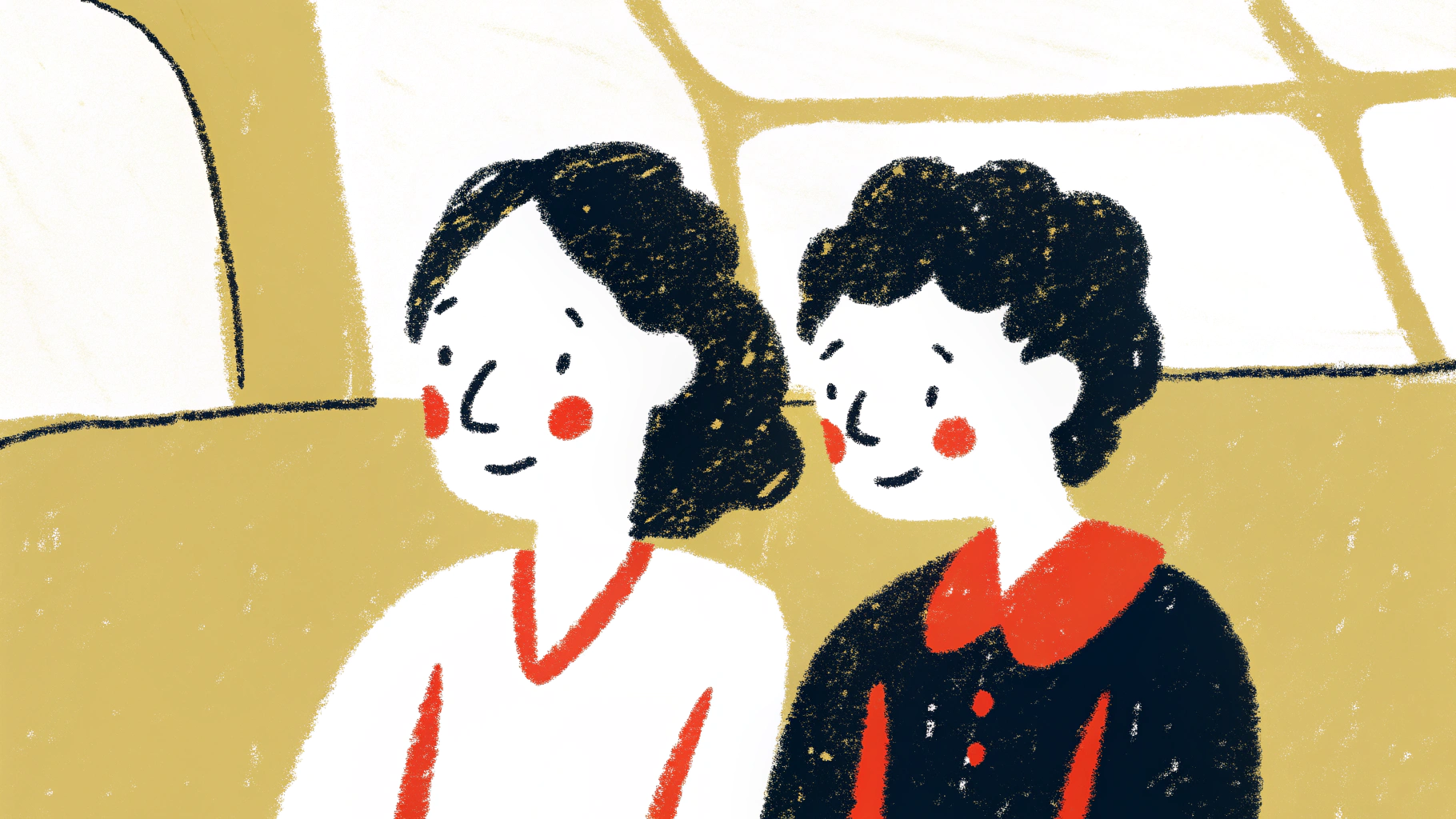 Two people in warm conversation showing active listening and mutual understanding