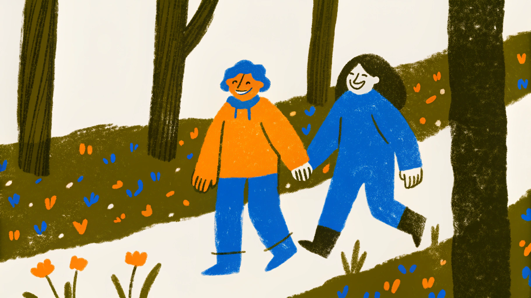 Couple exploring new activities together with playfulness and discovery