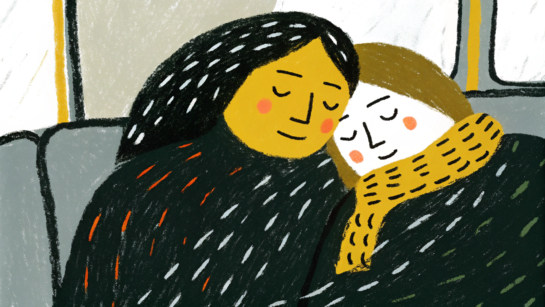 Couple cuddling together in intimate closeness showing safety and tenderness