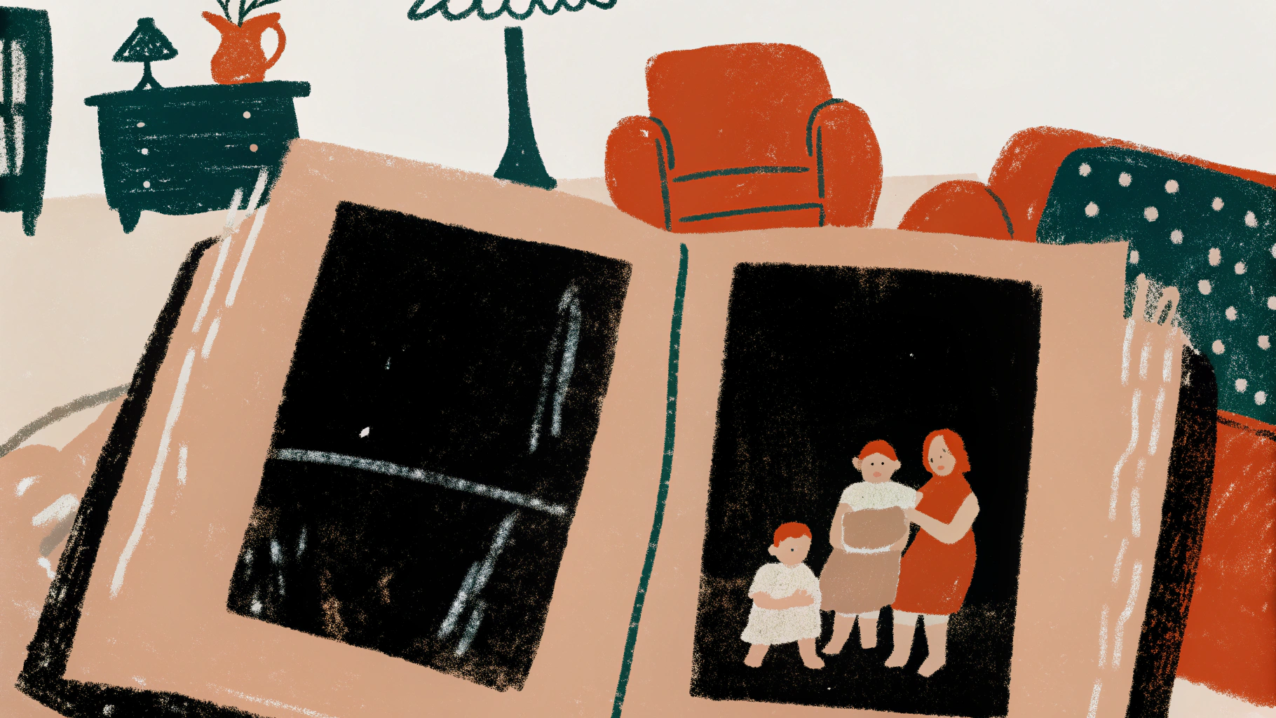 Couple reflecting on shared memories with nostalgia and fondness