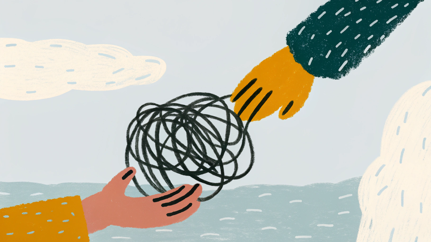 Couple offering and receiving forgiveness with release and peace