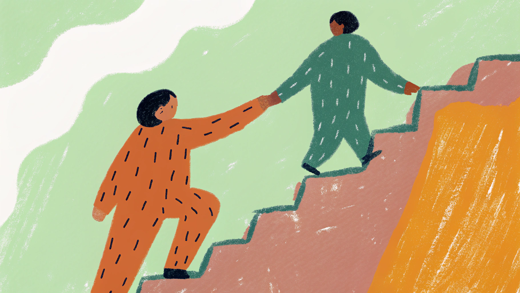 Couple growing and evolving together showing flexibility and journey forward